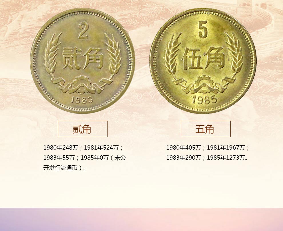 中国硬币长城流通纪念币1980年长城币套装7枚流通品相_长城币_硬币_纸币|硬币_东方收藏官网—您身边的收藏投资专家